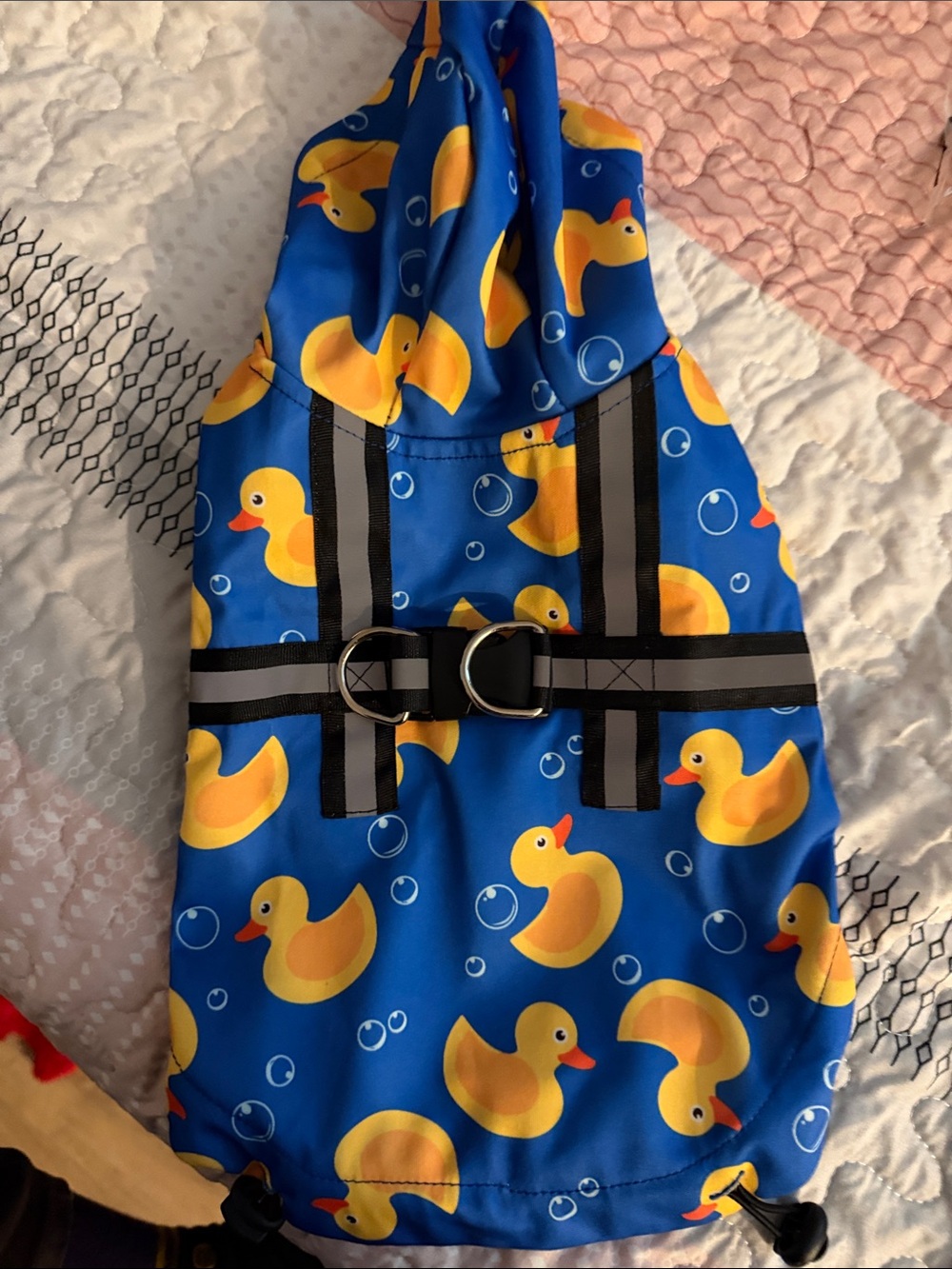 Kids Rubber Duck Hooded Life Vest Jacket - Blue